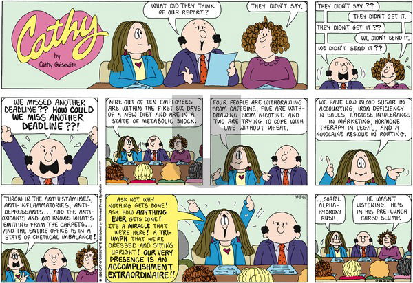 Cathy Classics on Sunday October 5, 2003 Comic Strip