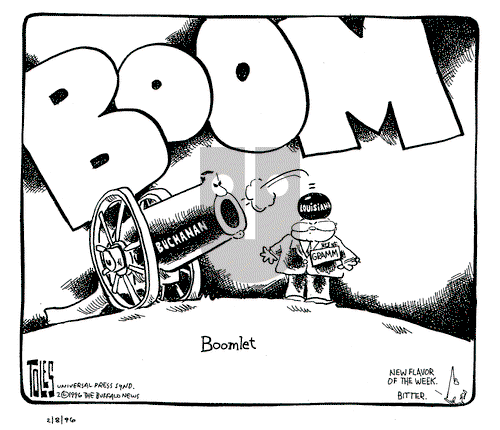 Tom Toles on Thursday February 8, 1996 Comic Strip