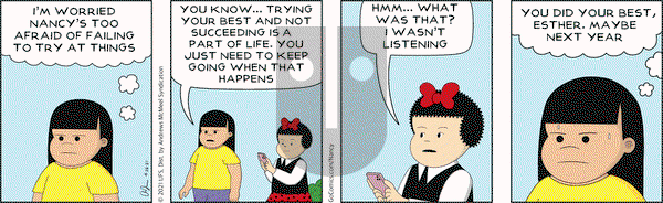 Nancy on Monday April 26, 2021 Comic Strip