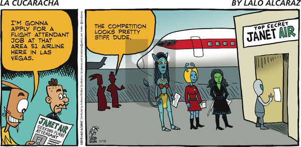 La Cucaracha on Sunday February 18, 2018 Comic Strip