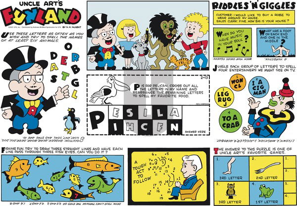Uncle Art's Funland on Sunday February 13, 2022 Comic Strip