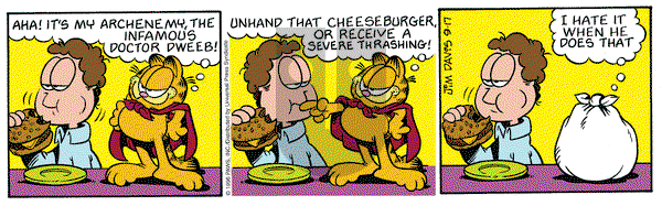 Garfield on Tuesday October 29, 1996 Comic Strip
