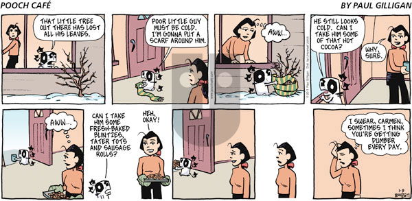 Pooch Cafe on Sunday January 9, 2011 Comic Strip