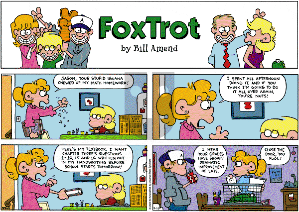FoxTrot - Sunday September 22, 2002 Comic Strip