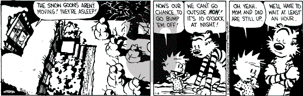 Calvin and Hobbes - Saturday January 12, 1991 Comic Strip