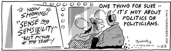 Frank and Ernest on Monday January 29, 1996 Comic Strip