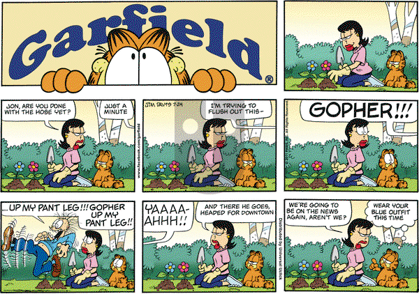 Garfield on Sunday July 24, 2011 Comic Strip