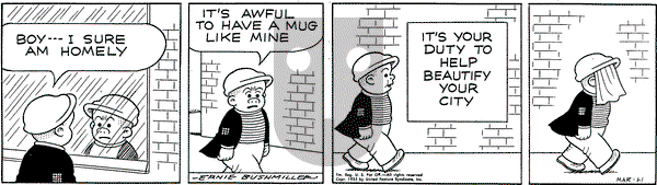 Nancy on Monday March 21, 1955 Comic Strip