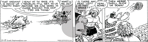 Alley Oop on Tuesday November 17, 1998 Comic Strip