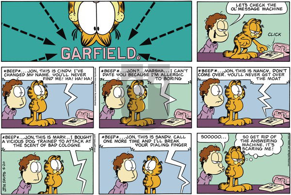 Garfield on Sunday May 20, 2001 Comic Strip