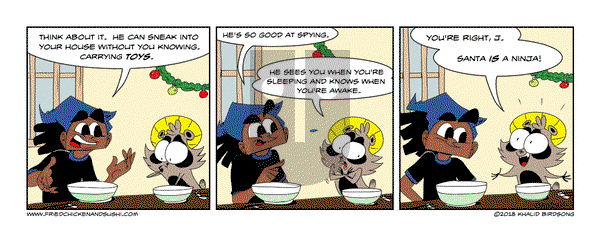 Little Fried Chicken and Sushi on Monday February 17, 2025 Comic Strip