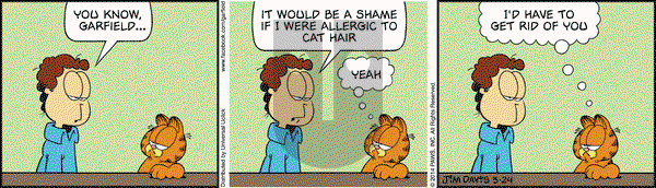 Garfield on Monday March 24, 2014 Comic Strip