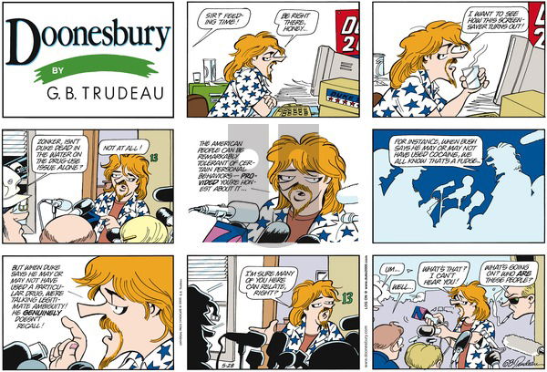 Doonesbury on Sunday May 28, 2000 Comic Strip