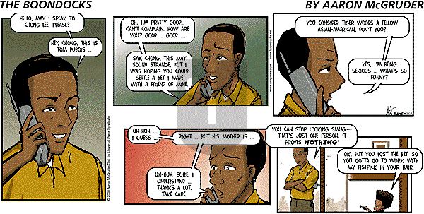 The Boondocks on Sunday April 6, 2008 Comic Strip