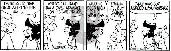 Arlo and Janis on Monday August 19, 1996 Comic Strip
