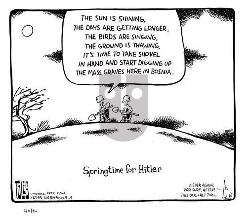 Tom Toles on Sunday February 11, 1996 Comic Strip