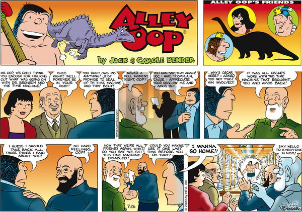 Alley Oop on Sunday July 26, 2009 Comic Strip