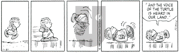 Peanuts on Thursday January 21, 1993 Comic Strip