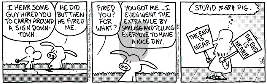 Pearls Before Swine - Thursday May 23, 2002 Comic Strip