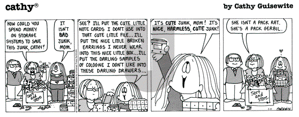 Cathy Classics on Thursday January 11, 1996 Comic Strip