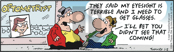 Frank and Ernest on Thursday January 2, 2014 Comic Strip