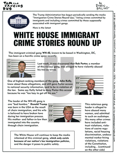 Tom the Dancing Bug on Monday February 12, 2018 Comic Strip