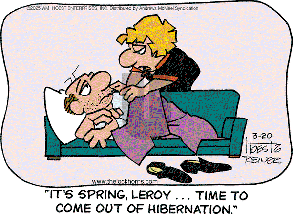 The Lockhorns on Thursday March 20, 2025 Comic Strip