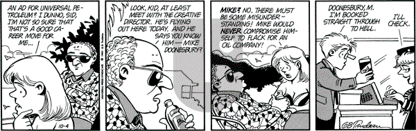Doonesbury on Thursday October 4, 1990 Comic Strip