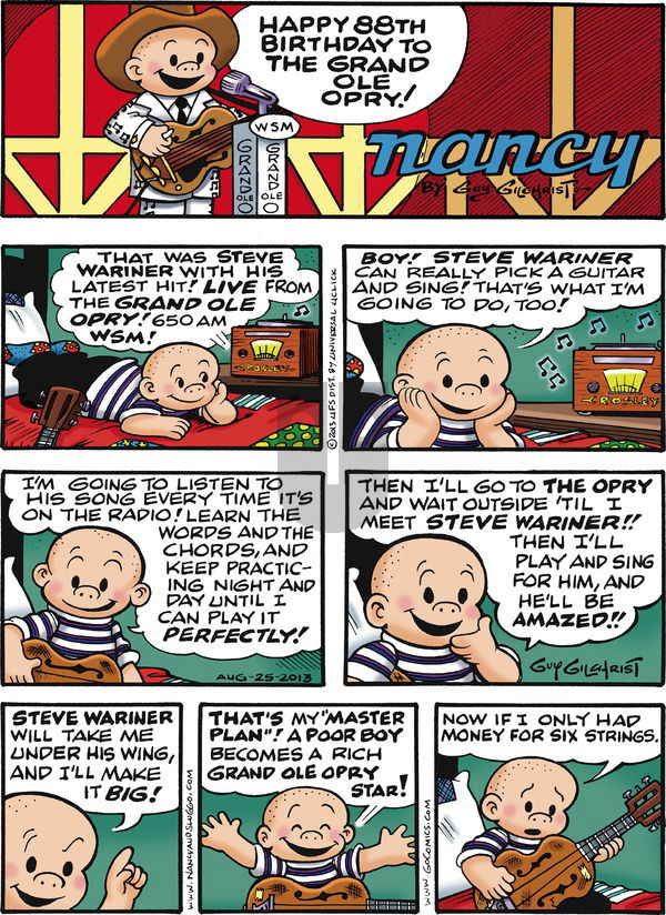 Nancy on Sunday August 25, 2013 Comic Strip