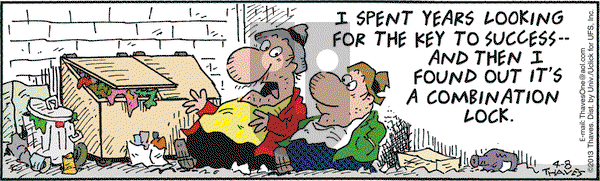 Frank and Ernest on Monday April 8, 2013 Comic Strip