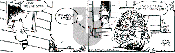 Over the Hedge on Thursday June 13, 1996 Comic Strip