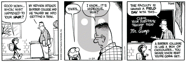 Grand Avenue on Monday November 24, 2003 Comic Strip