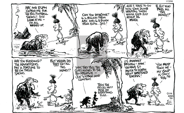 Pat Oliphant - Thursday January 15, 1998 Comic Strip