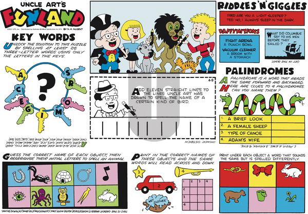 Uncle Art's Funland on Sunday April 9, 2023 Comic Strip
