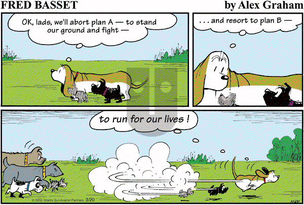 Fred Basset on Sunday March 20, 2005 Comic Strip
