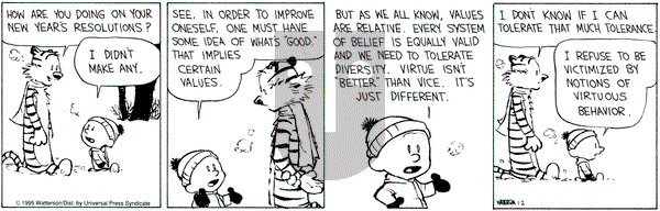 Calvin and Hobbes on Monday January 2, 1995 Comic Strip