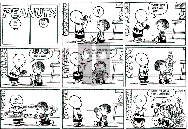 Peanuts - Sunday August 7, 1955 Comic Strip