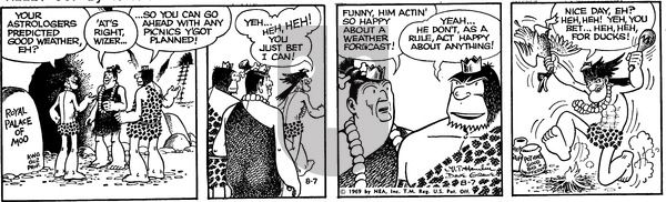 Alley Oop on Thursday August 7, 1969 Comic Strip