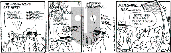 Over the Hedge on Monday November 8, 1999 Comic Strip