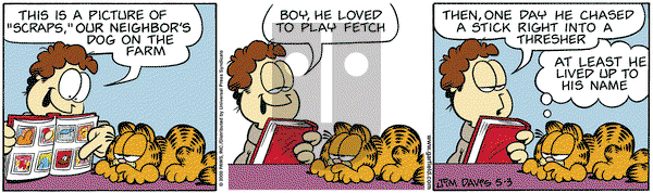 Garfield on Wednesday May 3, 2000 Comic Strip