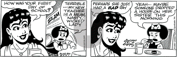 Nancy on Thursday August 30, 2001 Comic Strip