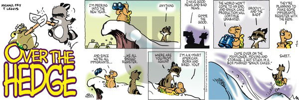 Over the Hedge on Sunday January 1, 2017 Comic Strip