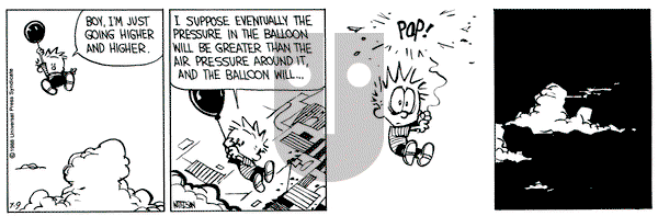Calvin and Hobbes on Saturday July 9, 1988 Comic Strip
