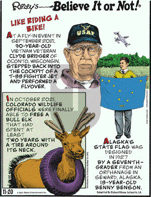 Ripley's Believe It or Not - Saturday November 20, 2021 Comic Strip
