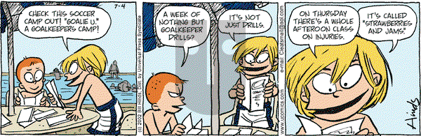 Cleats on Thursday July 4, 2002 Comic Strip