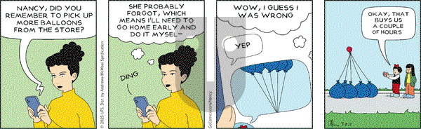 Nancy on Saturday March 8, 2025 Comic Strip