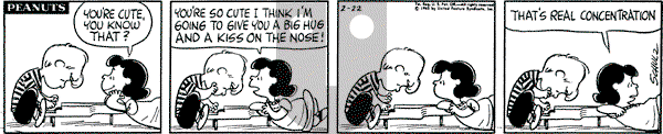 Peanuts - Monday February 22, 1965 Comic Strip