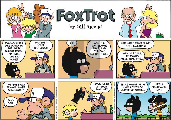 FoxTrot on Sunday August 5, 2012 Comic Strip