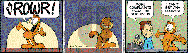 Garfield on Saturday February 13, 2016 Comic Strip