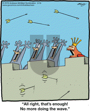 In the Bleachers on Monday March 18, 2019 Comic Strip